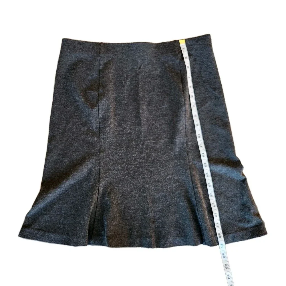 Dkny Mini Skirt Women M Gray Y2k Style Pleated Pull Up Knit Preppy Stretch Bratz